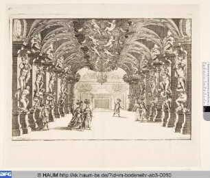 Saal, Bühnenbild zu 'Camillo Generoso'