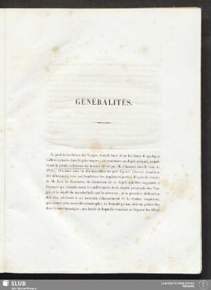 Généralités