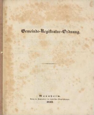 Gemeinde-Registratur-Ordnung