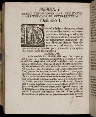 Membr. I. Tradit Definitiones Sive Explicationes Terminorum Occurrentium