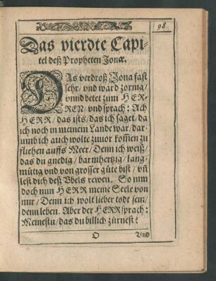 Das vierdte Capitel deß Propheten Jonae.