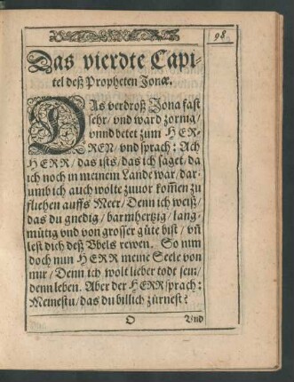 Das vierdte Capitel deß Propheten Jonae.