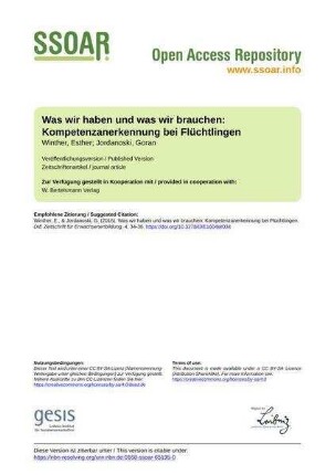 Was wir haben und was wir brauchen: Kompetenzanerkennung bei Flüchtlingen