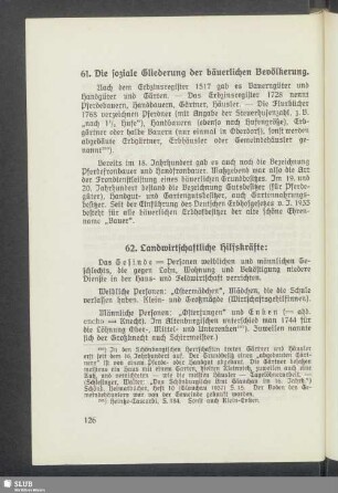 61. Die soziale Gliederung der bäuerlichen Bevölkerung