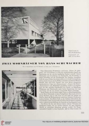 Zwei Wohnhäuser von Hans Schumacher