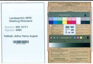 Entnazifizierung Arthur Henry August Paffrath , geb. 01.03.1919 (Konstrukteur)