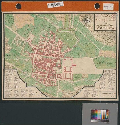Stadtplan der Residenzstadt Stuttgart