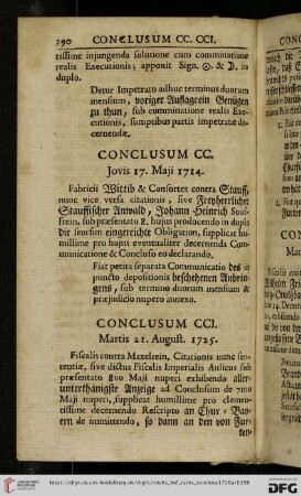 [Abschnitt 3 (Conclusum CCI – Conclusum CCC)]