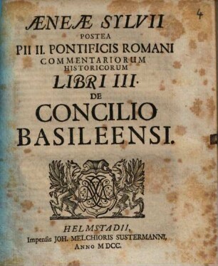 Libri III de concilio Basiliensi
