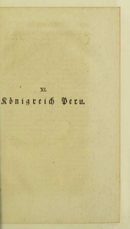 XI. Koenigreich Peru