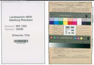 Entnazifizierung Fritz Scheuner , geb. 24.04.1914 (Arbeiter)