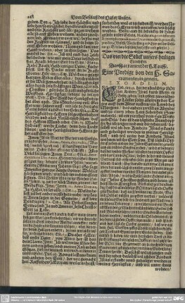 Das vierdte Stück unsers heiligen Catechismi. Das Sacrament der H. Tauffe