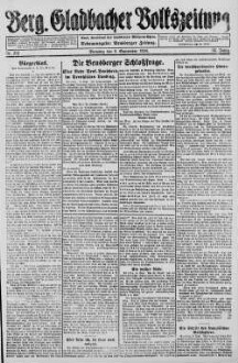 Bergisch Gladbacher Volkszeitung. 1906-1929