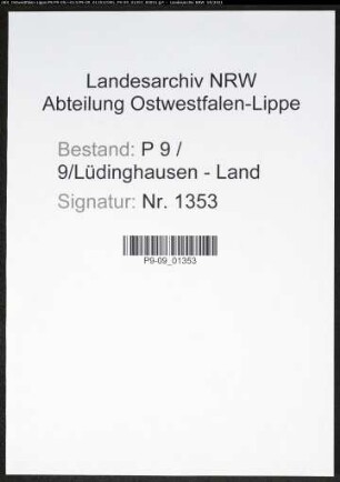 Heiratsregister Standesamt Lüdinghausen-Land