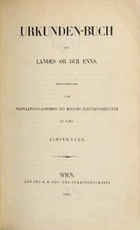 Urkunden-Buch des Landes ob der Enns, 8