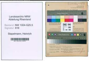 Entnazifizierung Heinrich Stapelmann , geb. 07.09.1897 (Metzger)