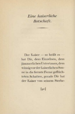 Eine kaiserliche Botschaft