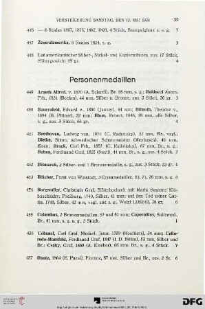 Personenmedaillen (Nr. 449-499)