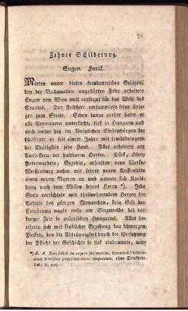 Zehnte Schilderung.