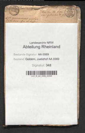 Regierer zu Grefrath gegen Graf von Schaesberg zu Krickenbeck wegen verweigerter Bezahlung erhöhter Schatzung vom Haus Krickenbeck