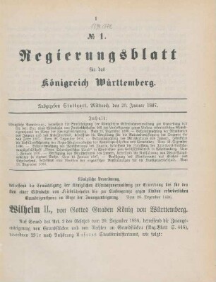 Mittwoch, den 20. Januar 1897-Freitag, den 31. Dezember 1897 = No. 1-24