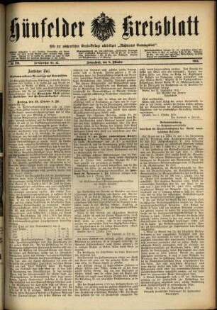 Ausgabe vom Samstag, den 09. Oktober 1915.