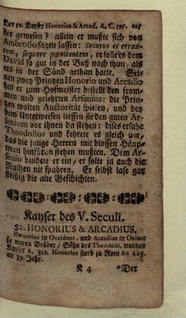 Kayser des V. Seculi