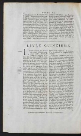 Livre Quinzieme