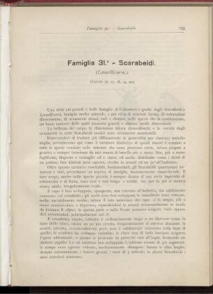 Famiglia 31. - Scarabeidi. [bis] Famiglia 37. - Cifonidi.