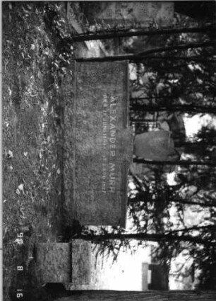 Grabstein 86 (Index: 99618537) Maße HxBxT: 146x190x41 cm Beschreibung: aufgesetzte Urne?: Grabstein 86 (2)