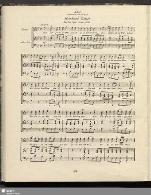 XXII. Reinhard Keiser, aus der Oper: Crösus (1711)