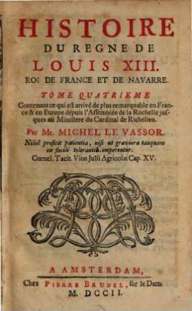 Histoire du regne de Louis XIII, 4