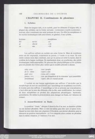 Chapitre II. Combinaisons de phonèmes