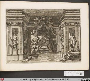 Judith met la tête d'Holopherne dans un sac.