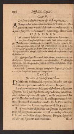 Cap. VI. De loco a toto et partibus.