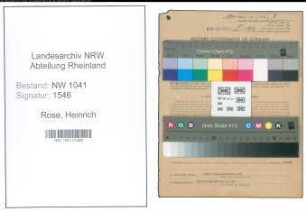 Entnazifizierung Heinrich Rose , geb. 21.10.1909 (Zollbeamter)