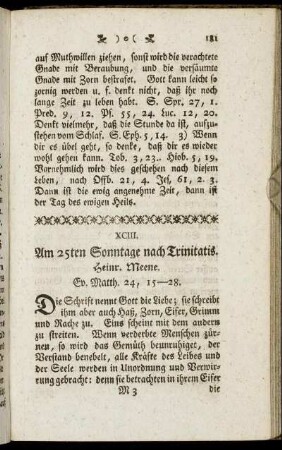XCIII. Am 25ten Sonntage nach Trinitatis. Ev. Matth.24, 15-28.