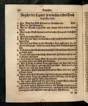 340-342, Register der Capitel