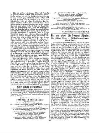 Eine tabula gratulatoria