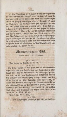 Einundvierzigster Titel. Vom Gant-Verfahren
