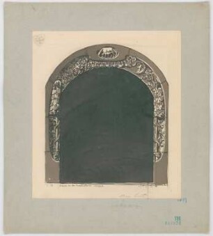 Fischer, Theodor; Stuttgart, Heusteigstr.; Sammelschulhaus - Portal (Ansicht)