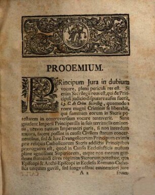 Disputatio Inauguralis, De Jure Papali Principum Evangelicorum : = Von der Höchsten Gewalt Evangel. Fürsten In Geistlichen Sachen