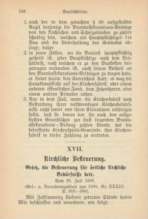 XVII. Kirchliche Besteuerung