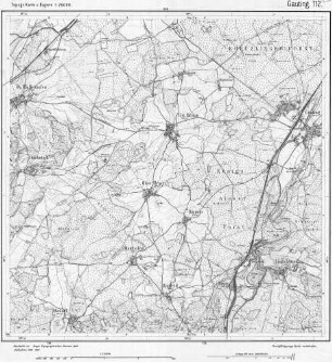 712 Gauting Topographische Karte von Bayern 1:25.000 [Positionsblätter]