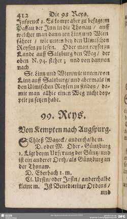 99. Reys. Von Kempten nach Augspurg