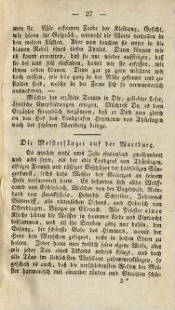 Die Meistersänger auf der Wartburg