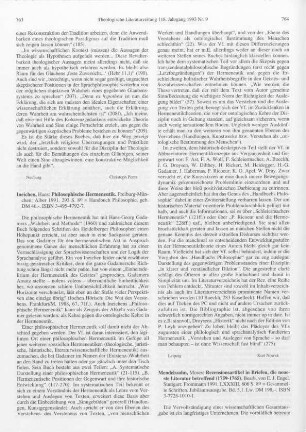 763-764 [Rezension] Ineichen, Hans, Philosophische Hermeneutik