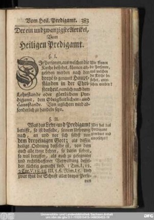 Der ein undzwanzigste Artikel, Vom Heiligen Predigamt.