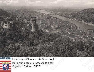 Heidelberg, Blick auf Stadt und Schloss
