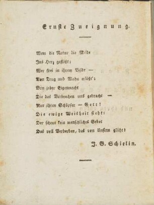 Ernste Zueignung